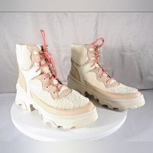 SOREL Brex™ Faux Shearling Waterproof Boot in Nova Sand Sea Salt, Size 7.5W